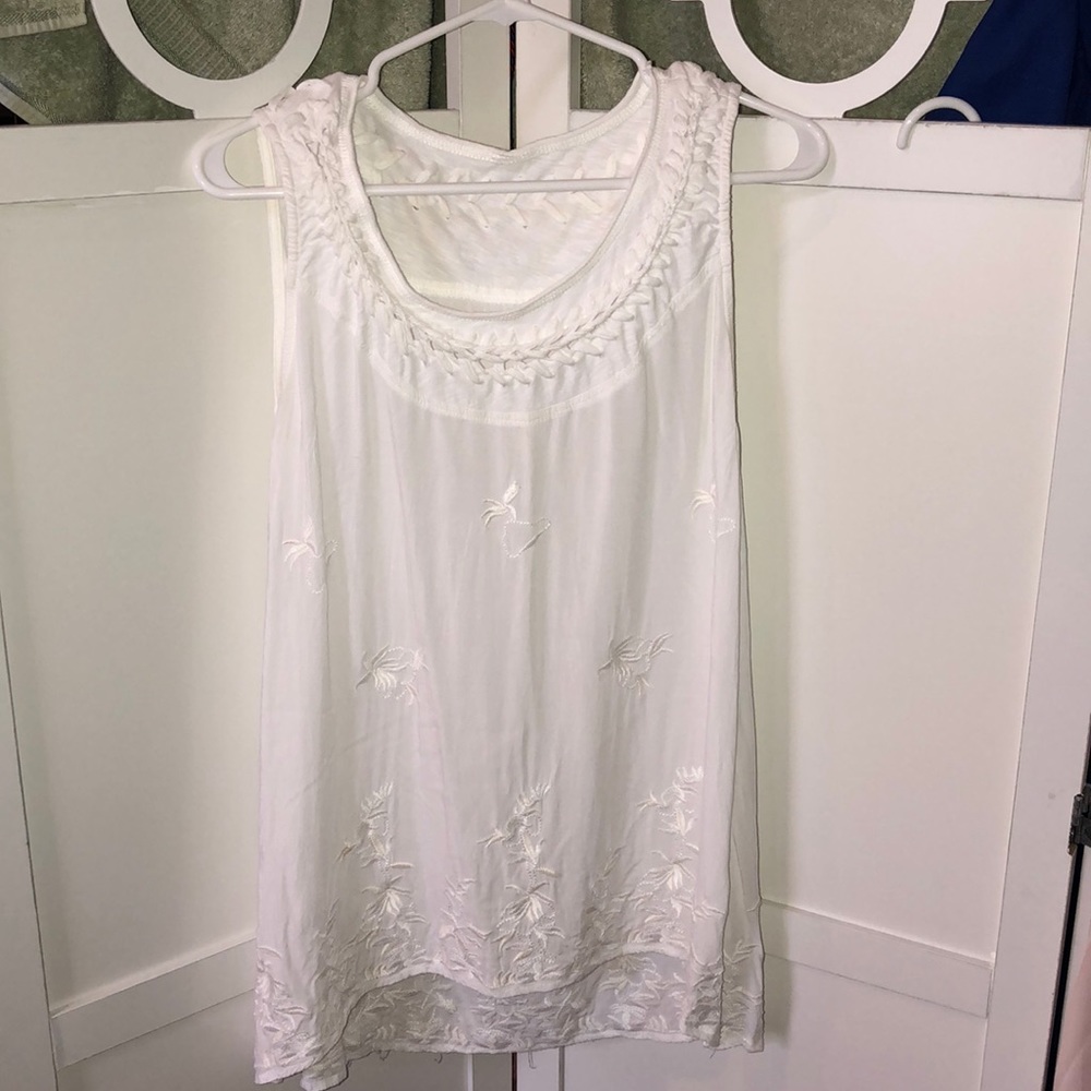 white tank top